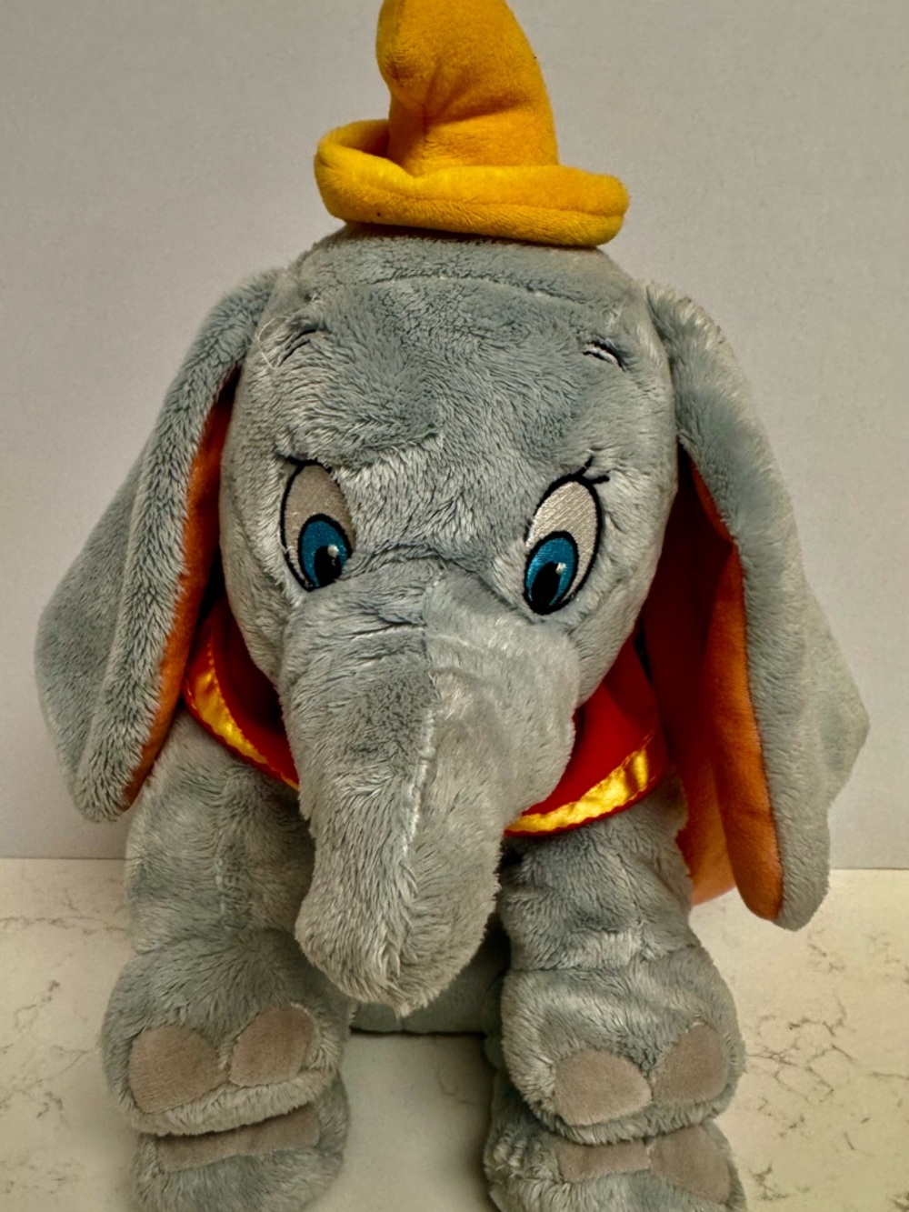 Disney Dumbo Plush Elephant Stuffed Animal Large Red Yellow Hat